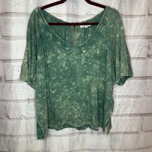 Skinnygirl Short Sleeve Green Top